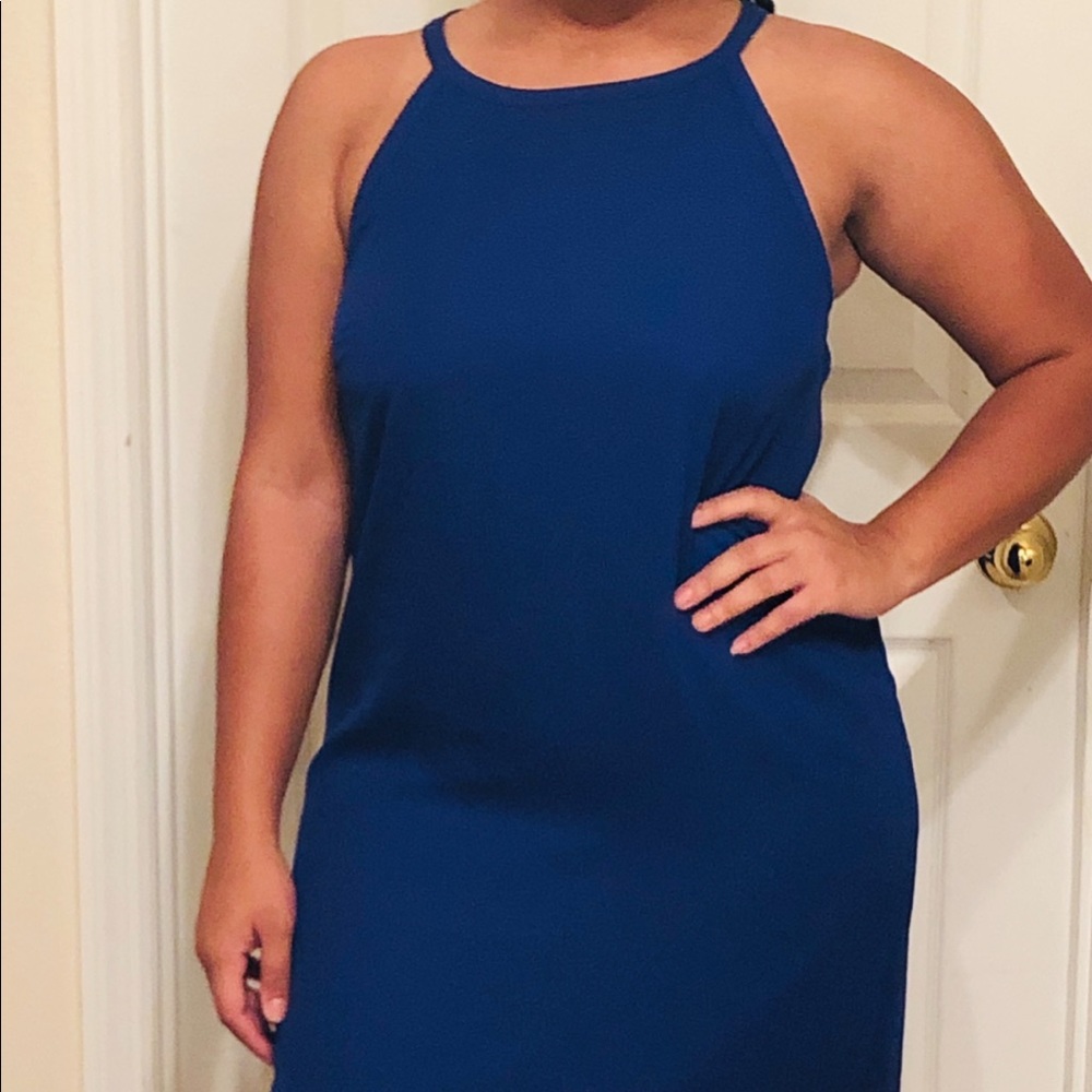 Blue Halter Dress